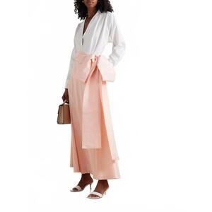 NEW BERNADETTE clarence dress in ivory & pink